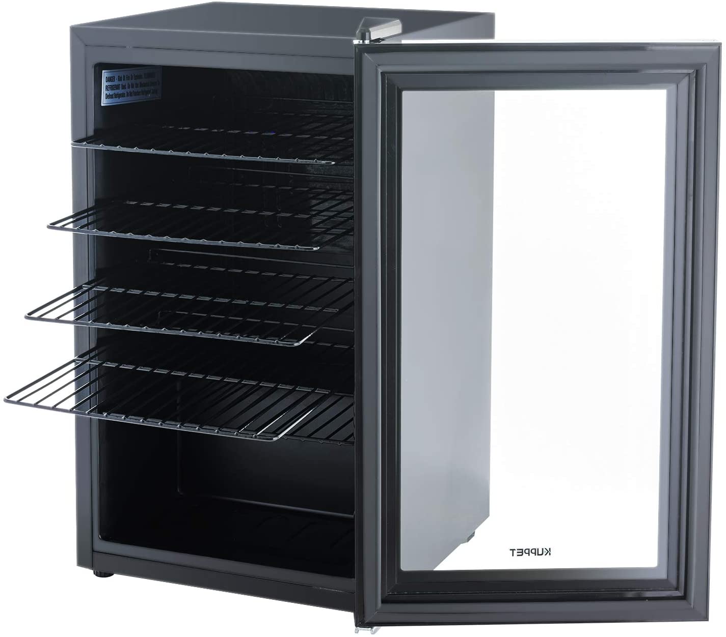 raointy KUPPET Mini Fridge Cooler 62 Can Beverage Refrigerator Glass