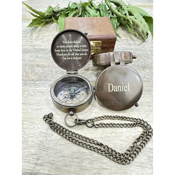 rass Compass Engraved with Motivational Quote, Gift for Son, Grandson, Daughter, Confirmation Communion Godson Church Graduation Day