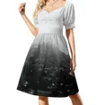 thumbnail image 1 of ration Port Monochromatic Frids Mahal Blue Collar Sleeveless Woman clothes sexy dress for wom, 1 of 7