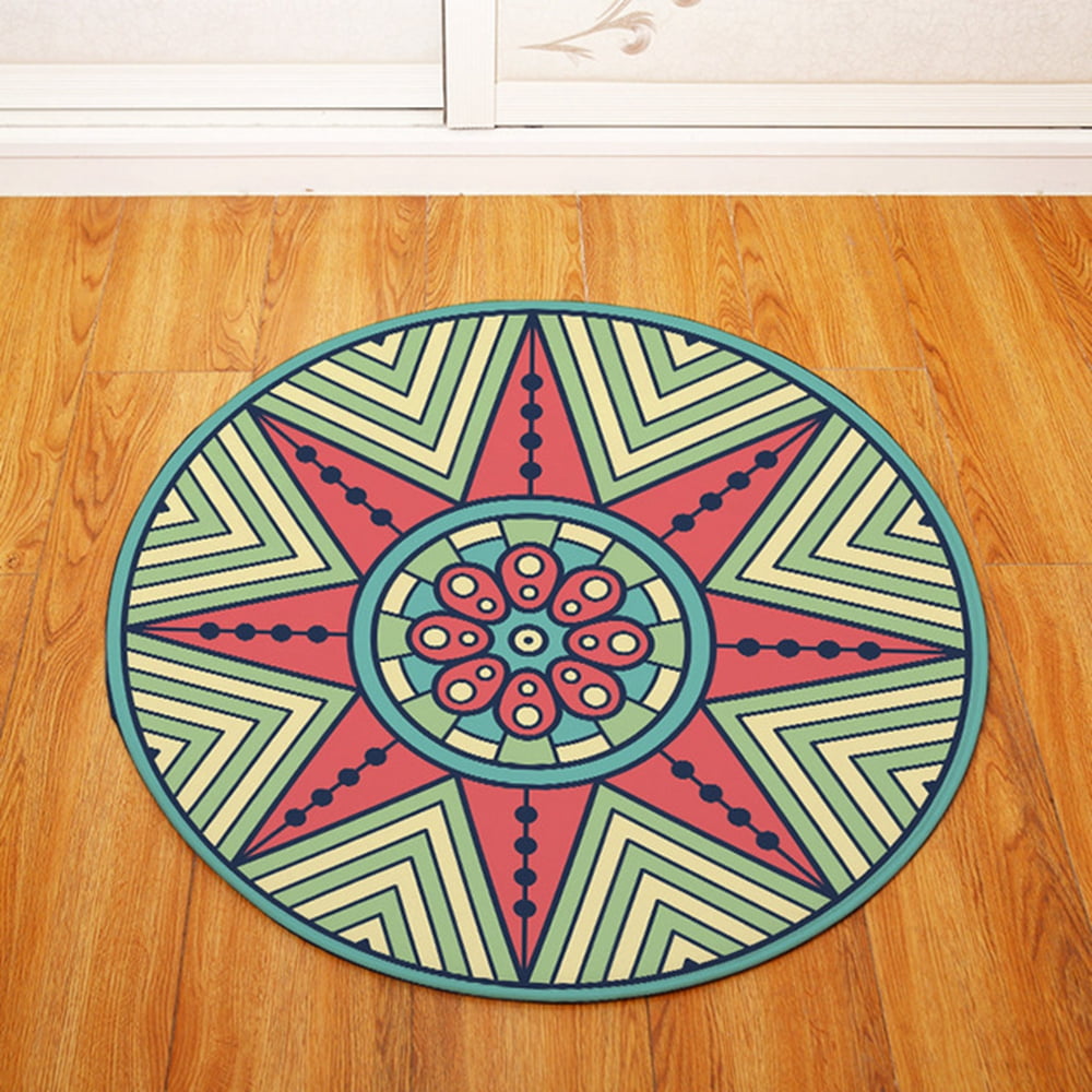 rative Carpet Kaleidoscope Printed Round Carpet for Living Room ration