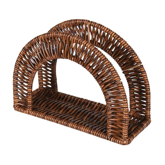 rattan weaving Kitchen Napkins Holder for Table Wicker Napkin Holder Stand for Paper Napkins Rustic Napkin Holders for Kitchen Dining Table Party Bar Restaurant Picnic
