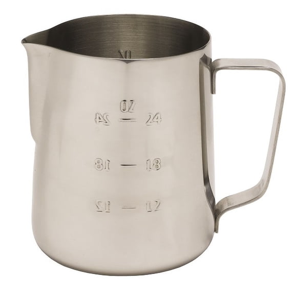 rattleware 32 oz Latte Art Pitcher, Graduated, Stainless Steel, 27250