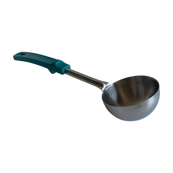 rattleware 4 oz Ladle, Stainless Steel, Teal Handle