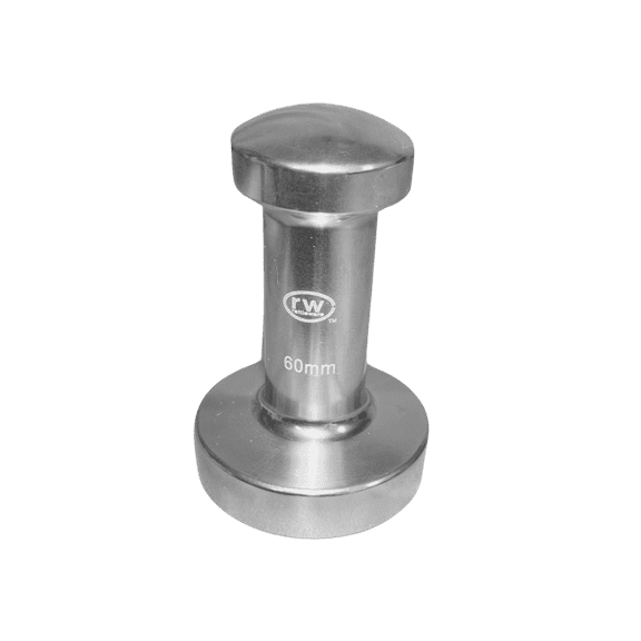 rattleware 60mm Espresso Tamper, Aluminum, Flat Bottomed