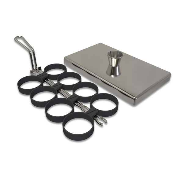rattleware 8 Rings Egg Set- Commercial-Grade, Even Cooking, Heat-Resistant Handle, Ideal for Frying Eggs - Durable & Trusted by Professional Chefs