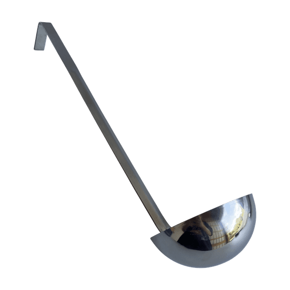 rattleware Stainless Steel Ladle Durable, Rust-Resistant, Heavy-Duty Soup, Sauce & Beverage Ladle Ideal for Kitchens, Restaurants, and Catering Use - 8 oz