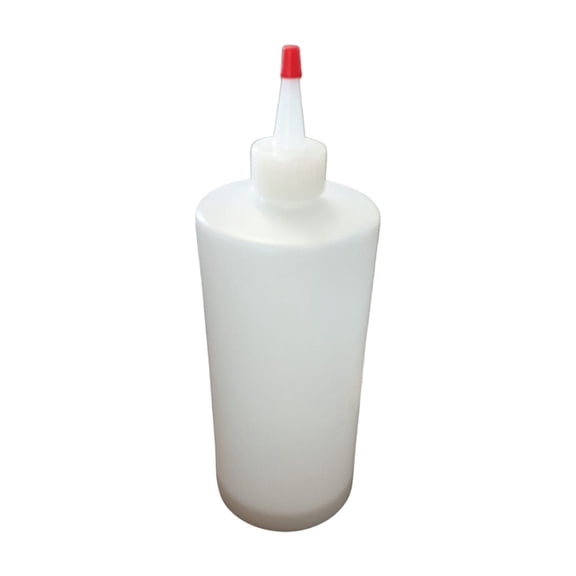 Rattleware Condiment Dispenser Bottle, White, Threaded, with Nozzle and Cap