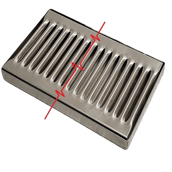 rattleware Stainless Steel Drip Tray - Durable Commercial Grade with Removable Grate - Ideal for Espresso Machines, Cafes, Bars & Restaurants  Size 5"x36"x0.75"