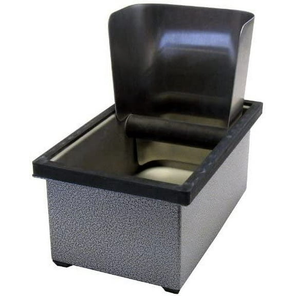 rattleware Rectangle Knock Box Set, 9.25''x5.5''x4'', Hammer Finish, with Stainless Steel Splash Guard