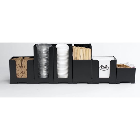 rattleware Snap Bin Starter Kit (6 Compartments) - Lightweight Frosted Plastic Design, Suitable for Bars, Restaurants, and Home Use - 82320