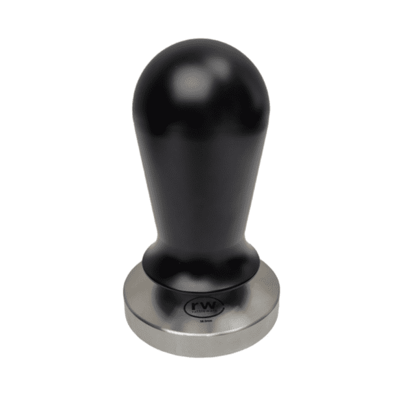 rattleware Stainless Steel Pressure Tamper, 58mm, Black Handle