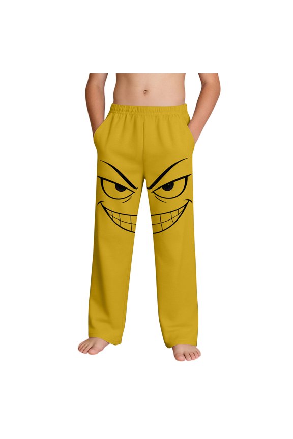 rd Yellow Beach Casual for Children Boy Girl Fall Summer Spandex Print Hawaiian Tropical Straight Leg Long Leg Pants Child 2026 Clothes Y2K 8 Years