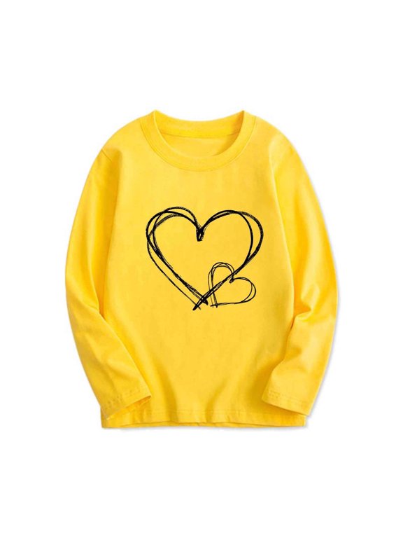 rd Yellow Children Boy Girl Graphic Loose Fit Top Boat Neck Blouses for Child Long Sleeve Casual Warm Fall Winter Shirts 2026 Clothing Trendy 8 Years