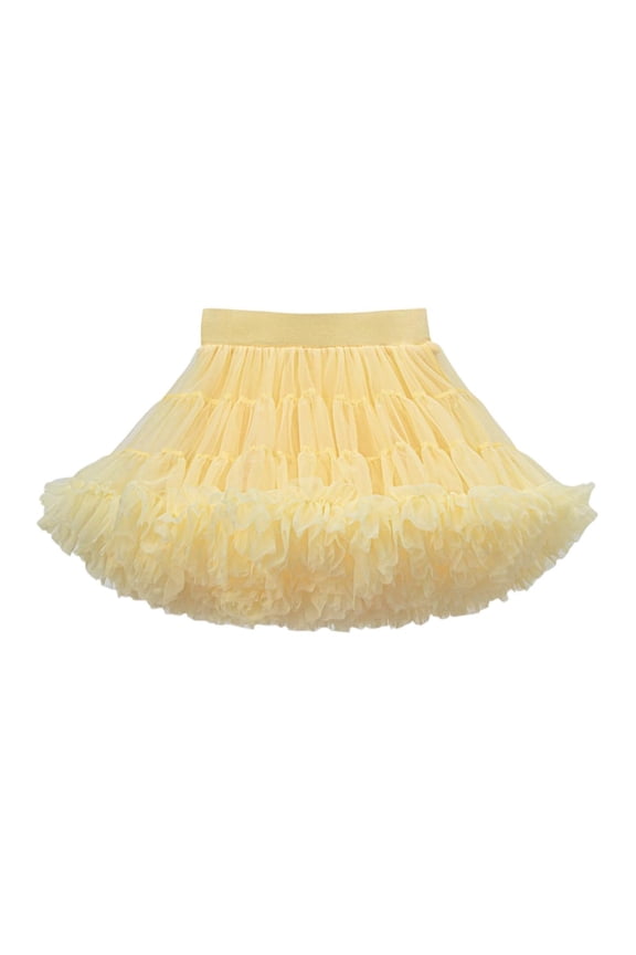 rd Yellow Dance Cosplay Costumes Mesh Elastic Waist Plain Skirts for Children Boy Girl Midi Skirts Kid 2026 Clothes Y2K 5-7 Years