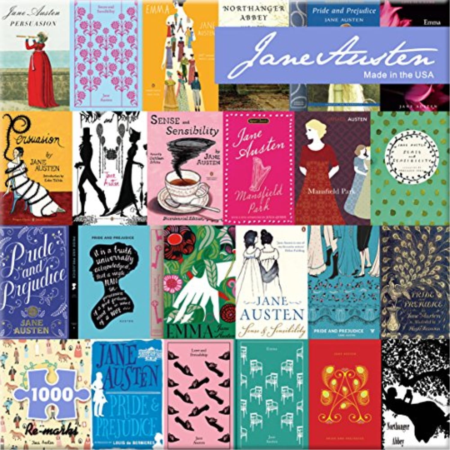 EeBoo Puzzle 1000 Pezzi Club Del Libro Di Jane Austen - Cartone Riciclato, Adulti - 3
