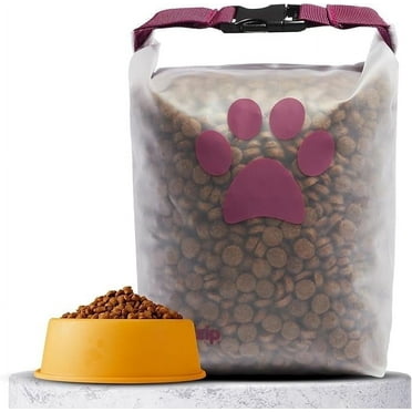 (re)zip Pet Food Storage Bag (14-Cup) | BPA-Free, Food Grade, Pet Safe | Keeps Kibble Fresh for Camping, Dog Boarding, Weekend Getaways | Machine Washable | Magenta