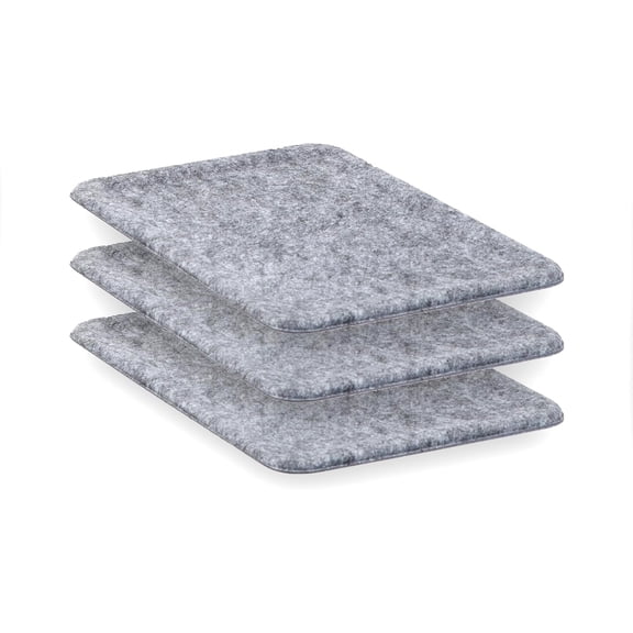 reSTAK Large Storage Bin Lids  Made from 100% Post-Consumer Recycled PET, Charcoal Felt Design, 3 Pack