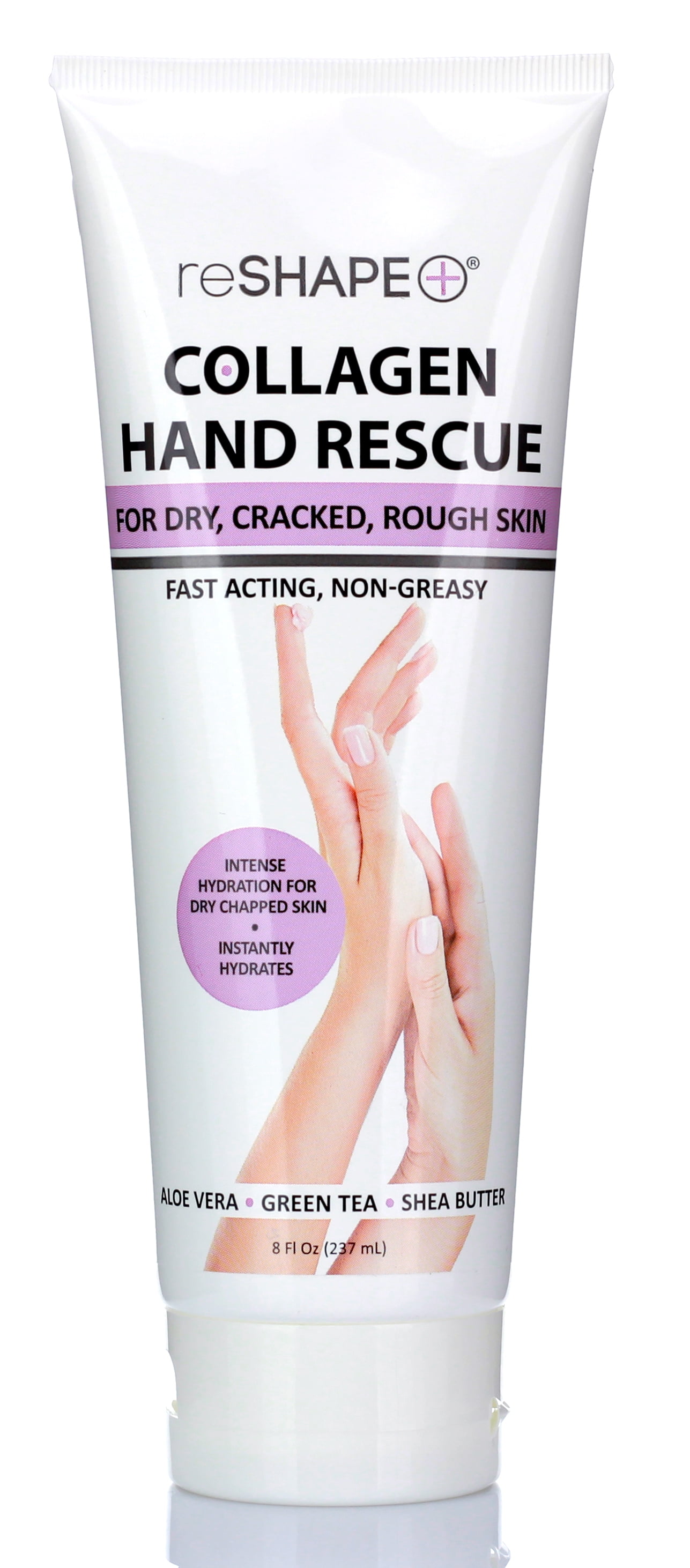 reShape Collagen Hand Cream for Dry, Cracked, Rough Hands with Aloe Vera 8 fl oz