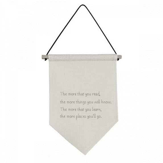 reading will b you knowledge Canvas Flag Hanging Wall Art Decor Banner