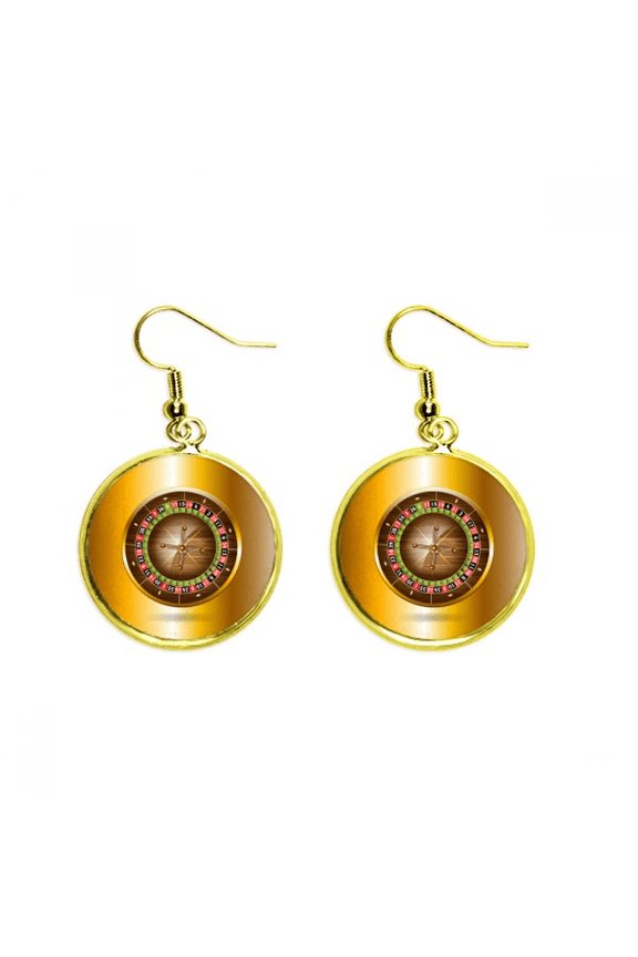 realistic casino turntable illustration earring dangle en drop earring jewelry woman
