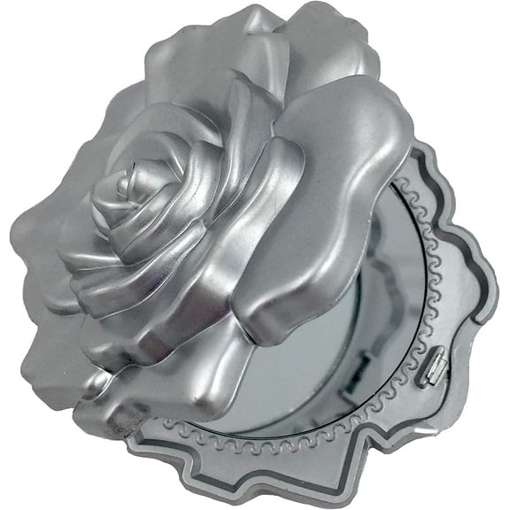 realistic rose design mirror compacts