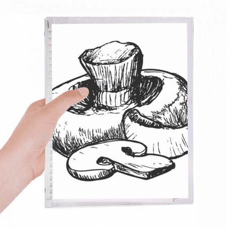 realistic swamm line illustration pattern notebook loose diary refillable journal statiry