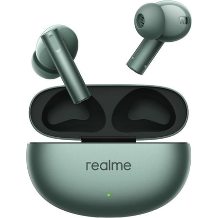 realme Buds Air 6 True Wireless Earbuds, 50dB Active Noise Reduction, Hi-Res Sound, LHDC, 12.4mm Dynamic Bass Driver, 6 Mics Clear Call, 40H Battery, Bluetooth 5.3, IP55 Water Resistance - (Green)