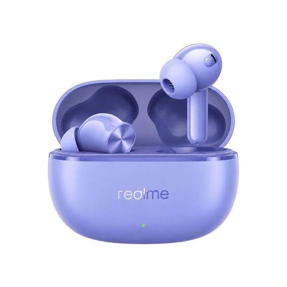 realme buds T200 Lite TWS Earbuds Wireless Bluetooth Headphones Touch Controls 48-Hour Ultra-Long Battery Life Purple