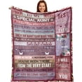 thumbnail image 1 of reat Aunt Gifts, Best Aunt Ever Gifts, Favorite Aunt Gifts from Niece/Nephew, Gifts for Aunt from Niece/Nephew, Aunt and Niece Gifts, Gifts for Aunts, Birthday Gifts for Aunt, Blanket 60X50in, 1 of 8