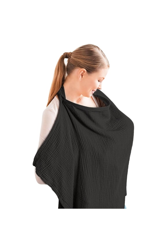 reathable 100% Cotton Nursing Cover for Baby Breastfeeding Nursing Apron with Rigid Hoop Multi-use Carseat Canopy Summer Wheat