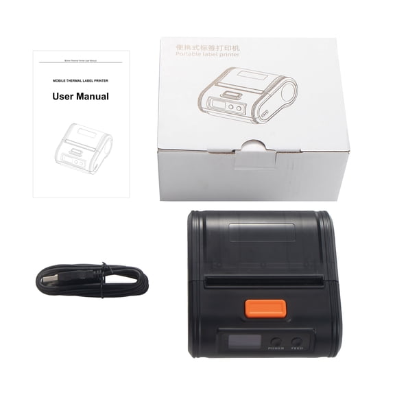 receipt ticket printer Portable Portable Receipt Printer 80mm Mobile POS Direct Thermal Printer with BT+USB Use with APP Compatible with iOS Smartphone Adjustable Paper Width 30-80mm s for