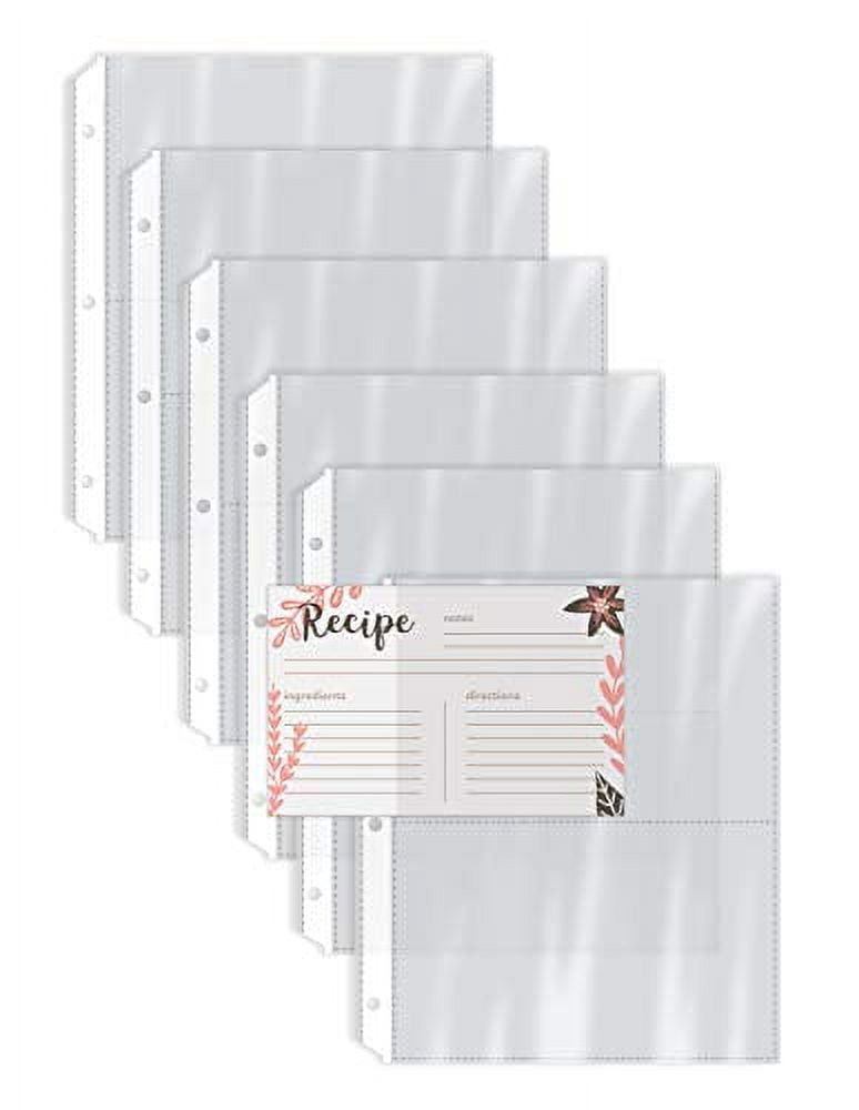 Recipe Card/Photo Page Protector - Holds 5 x 7 Sheets - 50 Pack