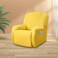 thumbnail image 1 of recliner Chair Covers Soft recliner Slipcovers for Hotel Restaurant Ceremony Yellow, 1 of 8