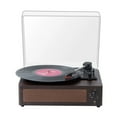 thumbnail image 1 of BN-LINK Vinyl Record Player, 3-Speed Turntable with Stereo Speakers Vintage Record Player, Bluetooth Playback and Aux-in Functionality, Auto Off, Brown, 1 of 8