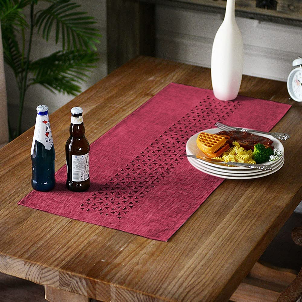 **rectangle table runners fabric home garden table runner with well ...