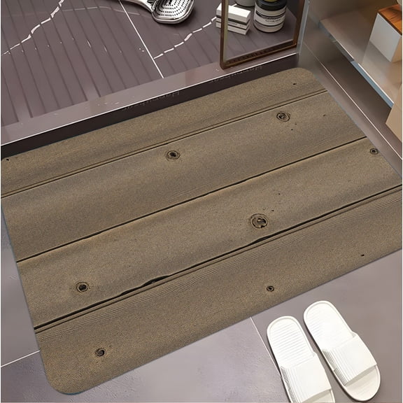 A rectangular flannel floor mat with Rustic Textured Concrete Mat Print. Machine washable, made of polyester, suitable for outdoor porch, kitchen, living room, bathroom.