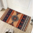 thumbnail image 1 of A rectangular flannel floor mat with Vibrant Aztec-Inspired Area Rug with  Geometric Patterns.Machine washable,made of flannel,suitable for outdoor porch,kitchen, living room,bathroom., 1 of 6