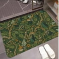 thumbnail image 1 of A rectangular flannel floor mat with Victorian Vine and Leaf Green Area Rug Print.Machine washable,made of polyester,suitable for outdoor porch,kitchen, living room,bathroom., 1 of 6