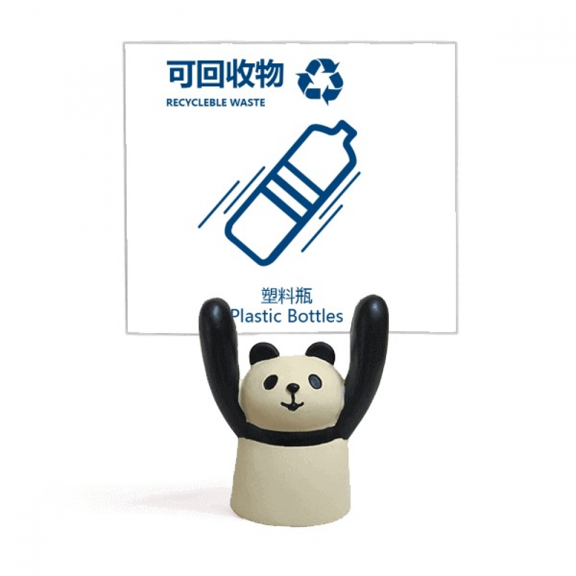 recyclable plastic s waste classification Memo Holder Cartoon Animal Panda Stand Decoration