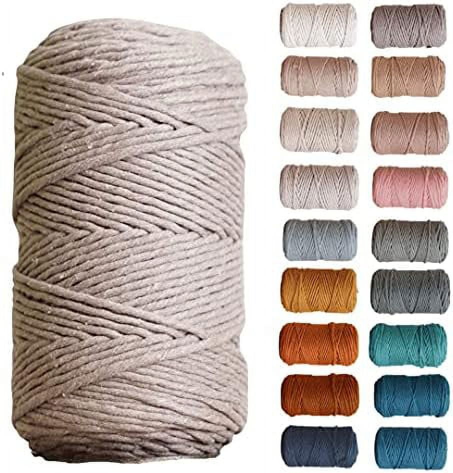 recycled single strand macrame cord (taupe, 3mm)