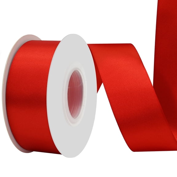 Red Double Face Ribbon 2 Inch 25 Yards
