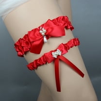 red Garters for Bride Wedding Garter Lace Bridal Garter Party Leg Thigh Garters for Women