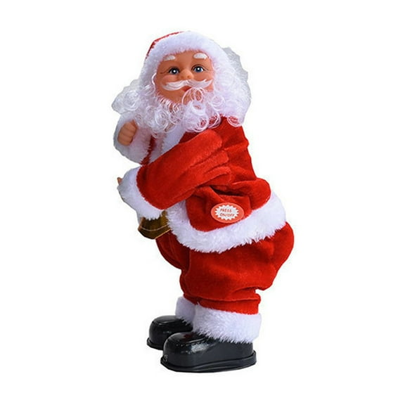 red Hip Twist Dancing Santa Claus Toy With Music Animated Moving Figure Christmas Decoration Gift For Kids Window Display Festive Entertainment