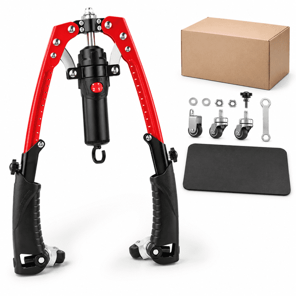 red Hydraulic Arm Exercise Machine with Counter for Chest and Full Upper Body Workouts