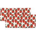 thumbnail image 1 of red Strawberry Valance Curtain Kawaii Cute Strawberry Curtain Valances for Cafe Living Room Bath Room 1 Panel 54x18inch(2Pcs), 1 of 5