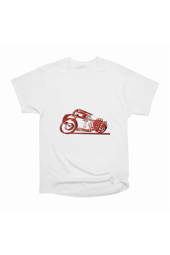 red and black hot rod outline T-Shirt Tee Gift For Him Merch For Her Apparel For Friend