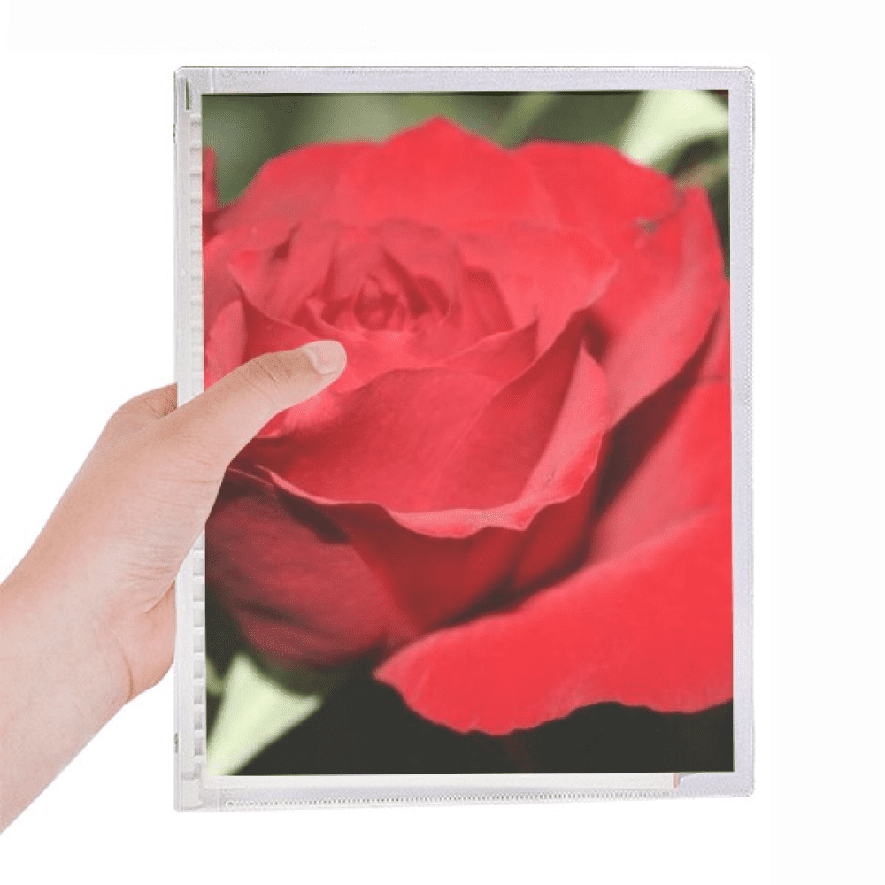 red big-sized roses flowers notebook loose diary refillable journal statiry