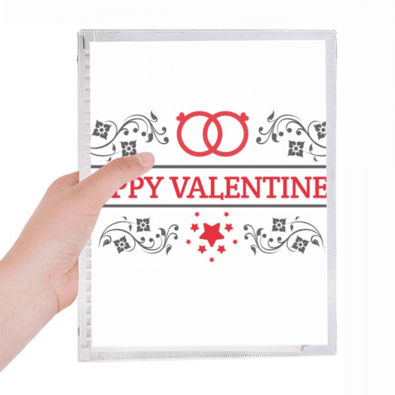 red black happy valentine's day notebook loose diary refillable journal statiry