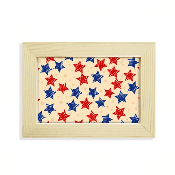 red blue pentagram amecountry elements desktop decorate photo frame picture art painting 5x7 inch