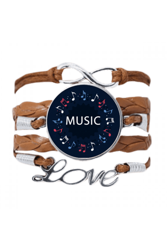 red blue round-shaped music notes bracelet love chain ornament wristband